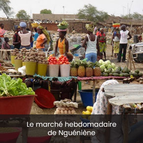 Le marché hebdomadaire de Nguéniène